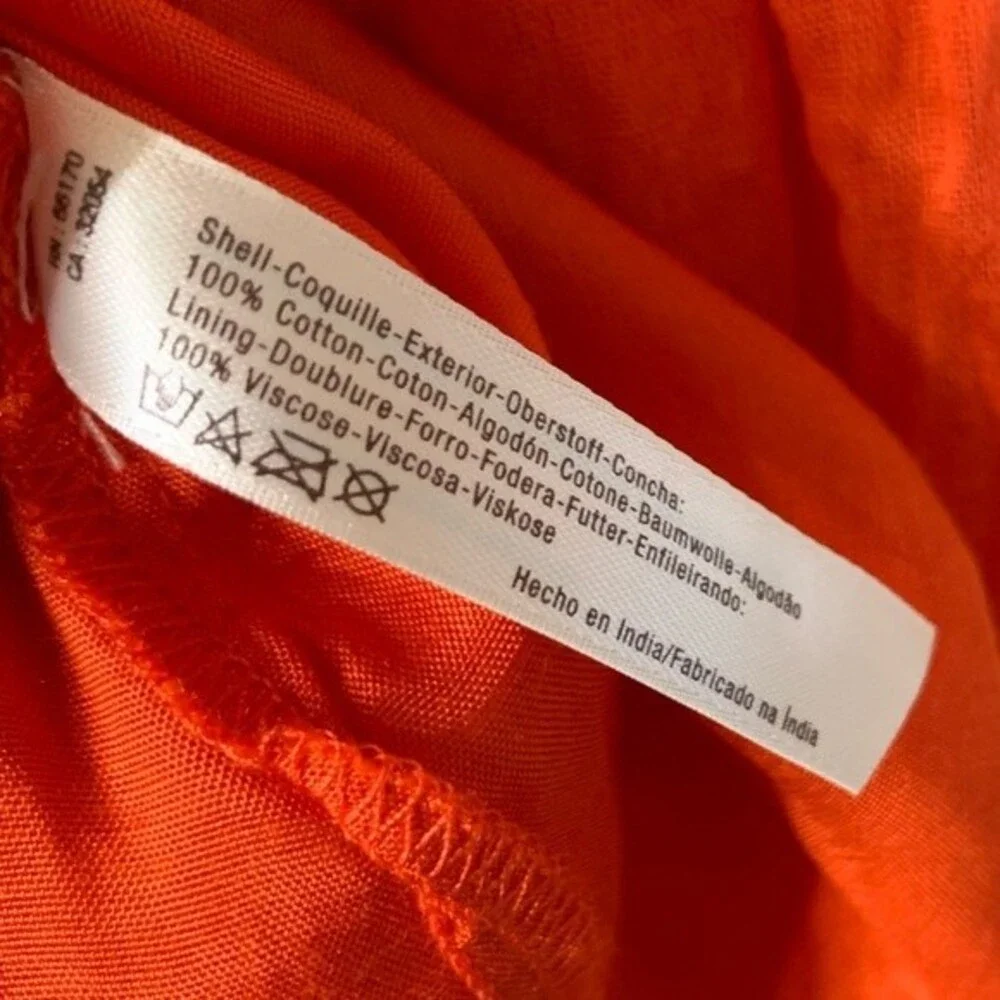 NWOT Free People One Coast to Cove Mini Dress in Red Orange. Size Small